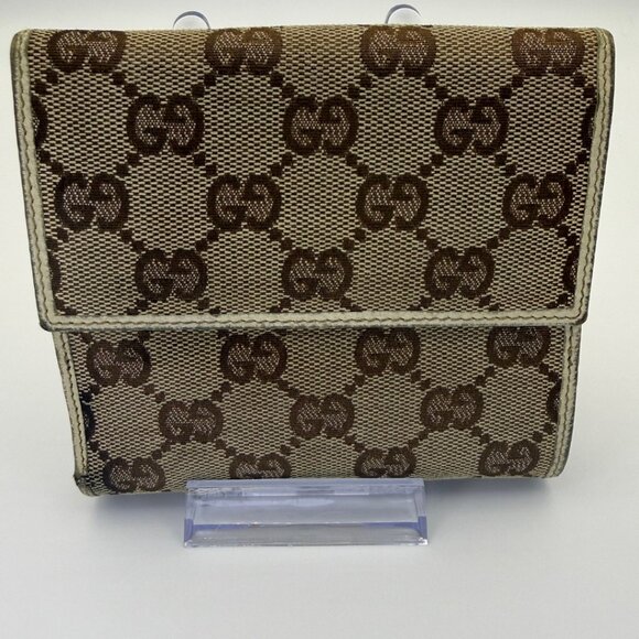 GUCCI Abbey Guccissima D Ring Compact Leather GG Bifold Wallet  COA INCLUDED - Picture 3 of 15